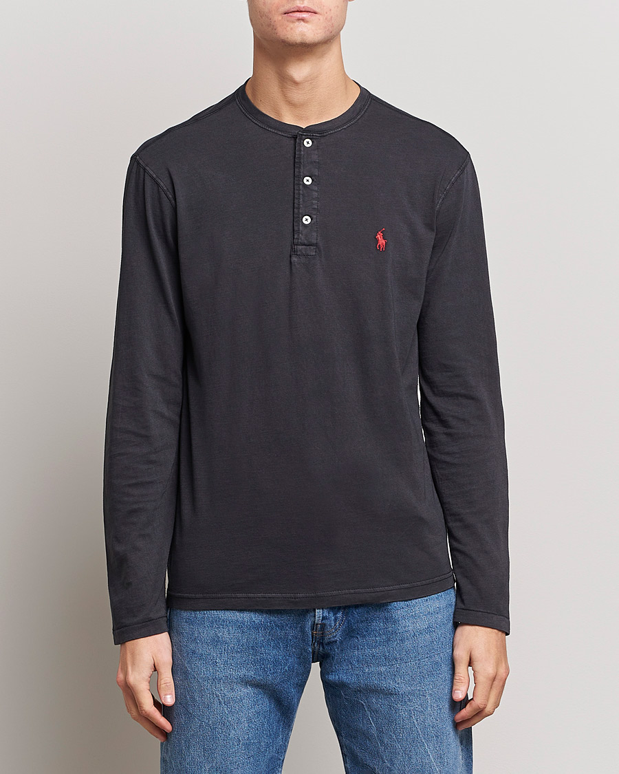 Herr | Tröjor | Polo Ralph Lauren | Slub Jersey Henley Black