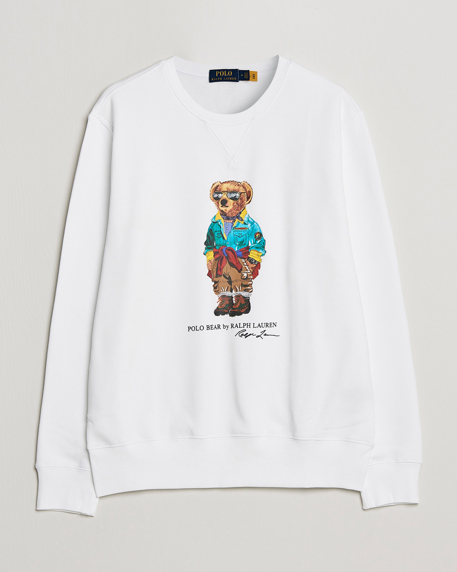Herr | Tröjor | Polo Ralph Lauren | Magic Fleece Printed Bear Sweatshirt Coastal Beige