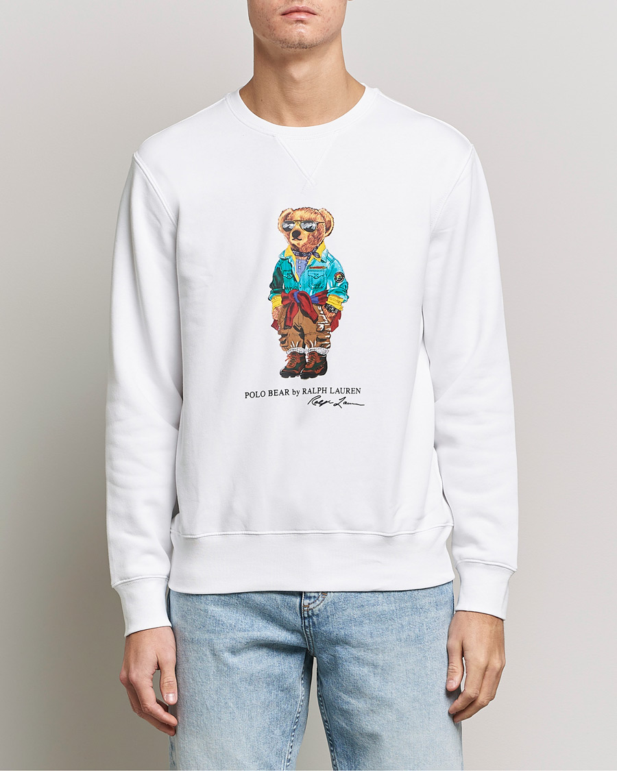 Herr | Tröjor | Polo Ralph Lauren | Magic Fleece Printed Bear Sweatshirt Coastal Beige