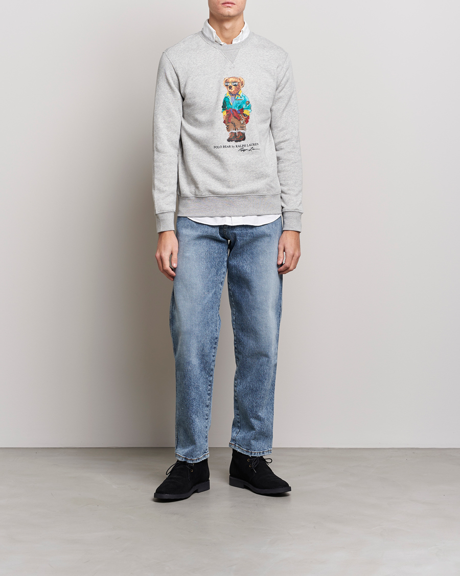 Herr | Tröjor | Polo Ralph Lauren | Magic Fleece Printed Bear Sweatshirt Andover Heather