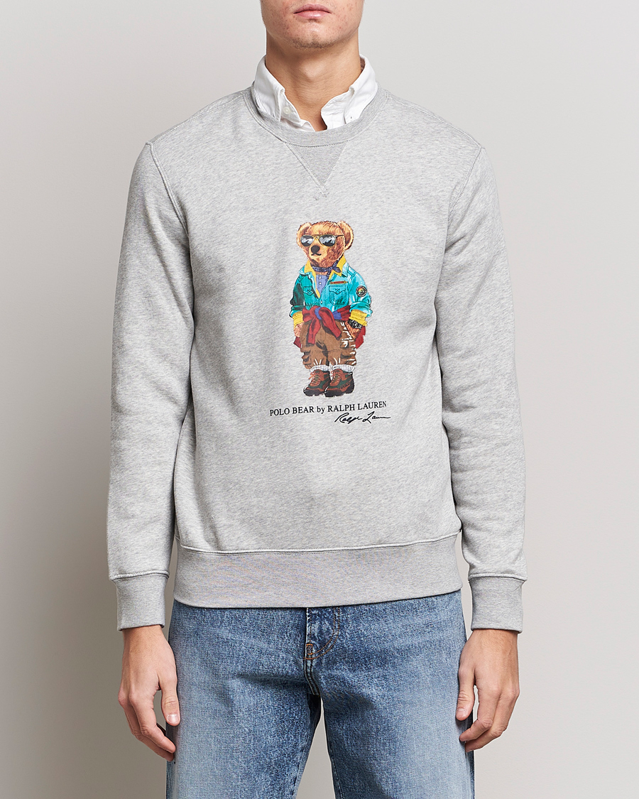 Herr | Tröjor | Polo Ralph Lauren | Magic Fleece Printed Bear Sweatshirt Andover Heather