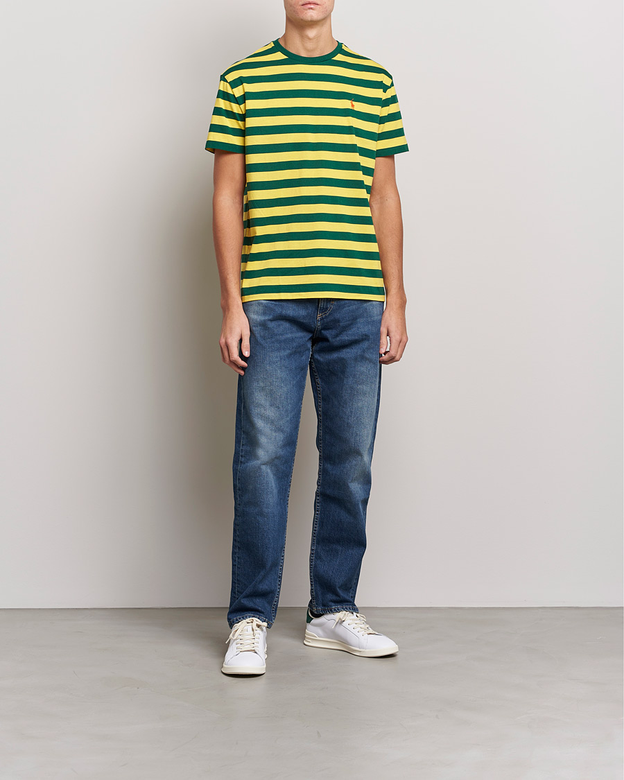 Herr | T-Shirts | Polo Ralph Lauren | Striped Crew Neck T-Shirt Lemon/Green