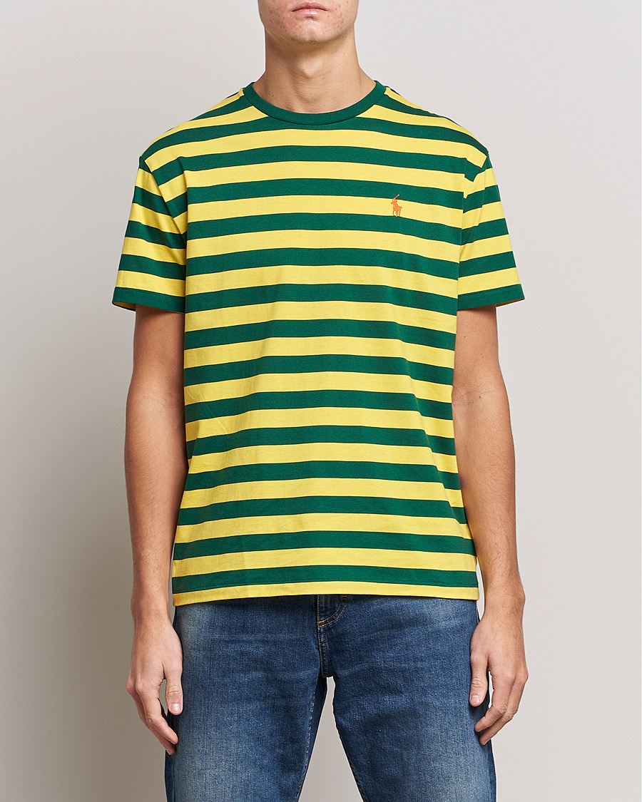 Herr | T-Shirts | Polo Ralph Lauren | Striped Crew Neck T-Shirt Lemon/Green