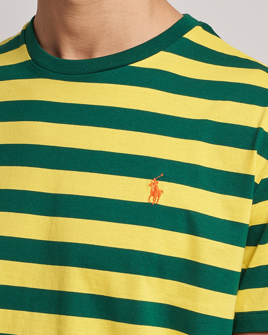 Herr | T-Shirts | Polo Ralph Lauren | Striped Crew Neck T-Shirt Lemon/Green