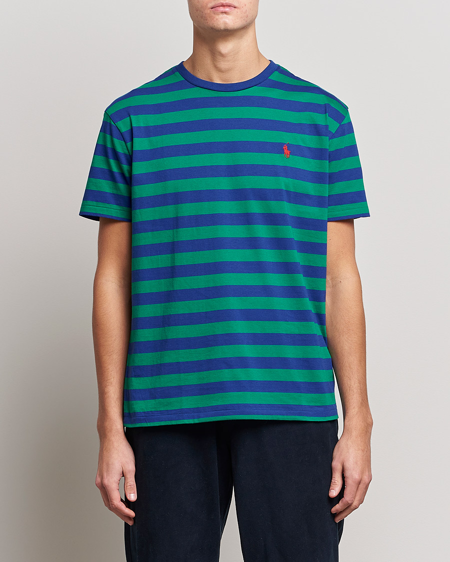 Herr | T-Shirts | Polo Ralph Lauren | Striped Crew Neck T-Shirt Green/Navy