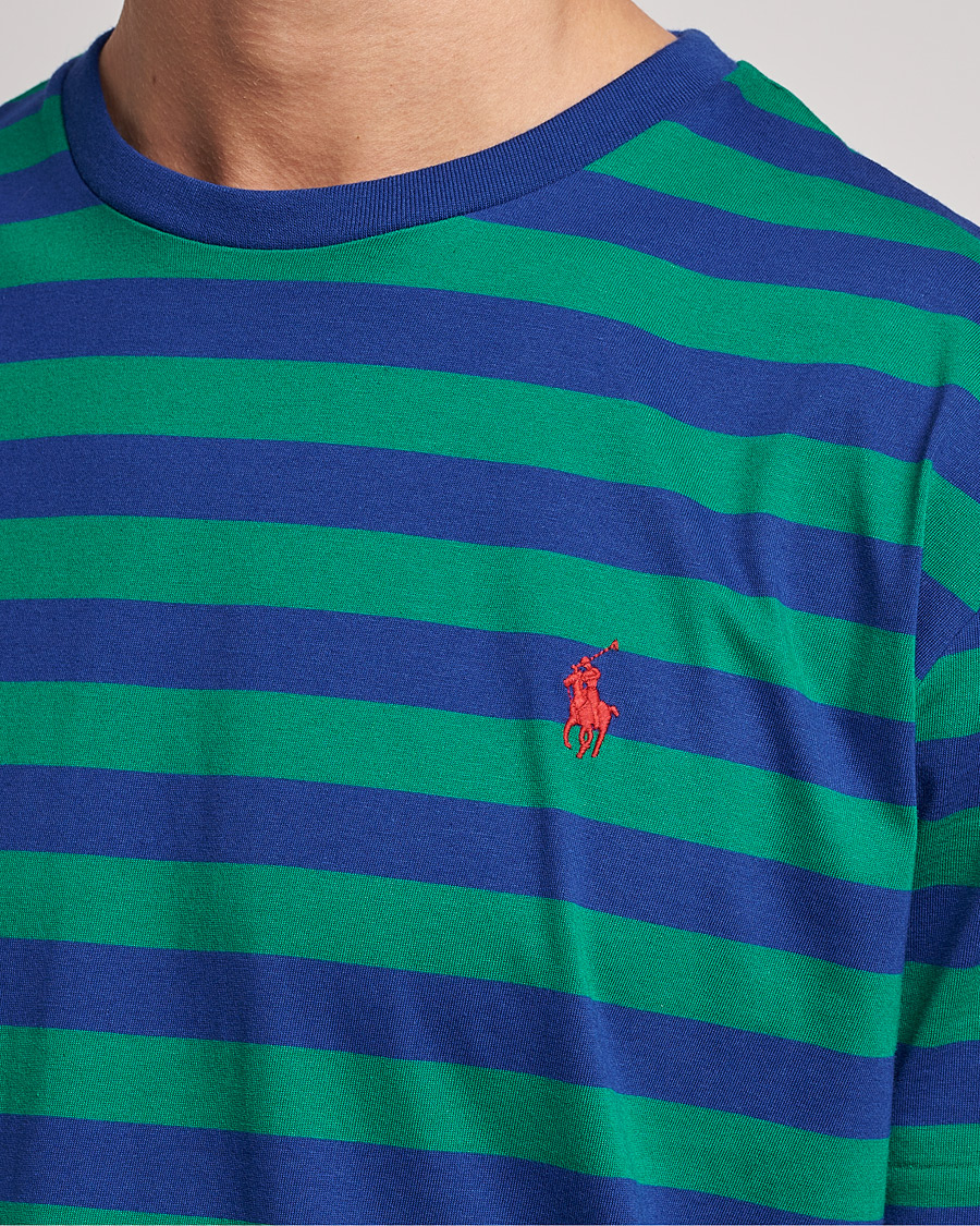 Herr | T-Shirts | Polo Ralph Lauren | Striped Crew Neck T-Shirt Green/Navy