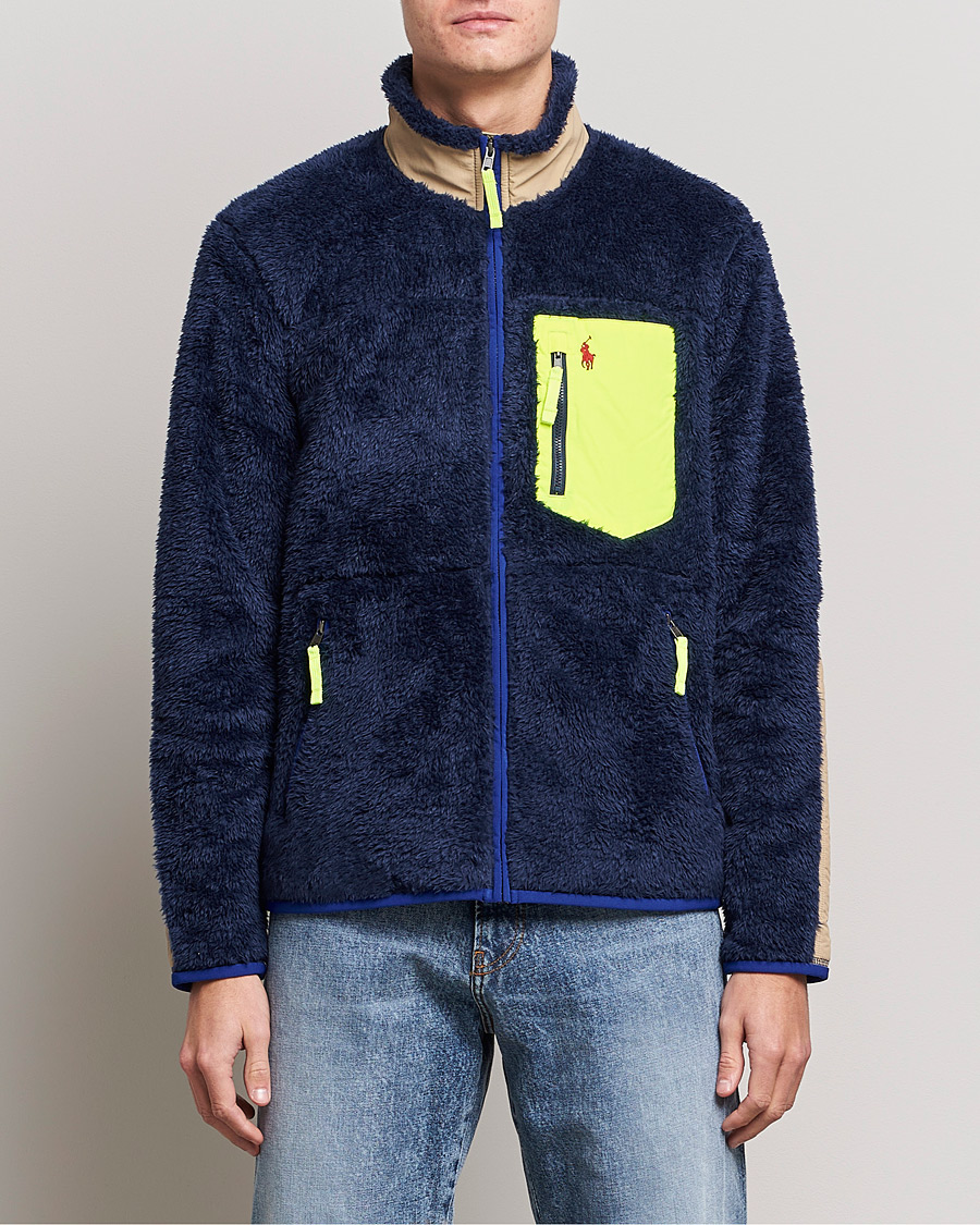 Herr | Fleecetröjor | Polo Ralph Lauren | Curly Sherpa Full Zip Navy Multi