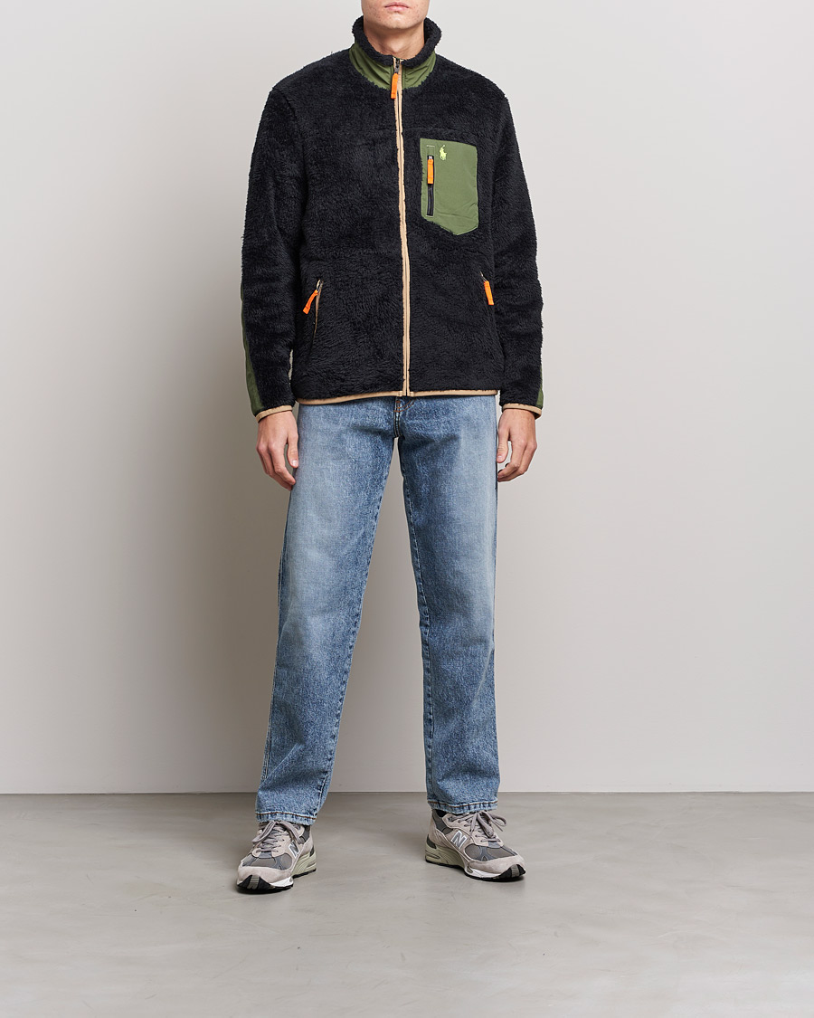 Herr | Tröjor | Polo Ralph Lauren | Curly Sherpa Full Zip Black Multi