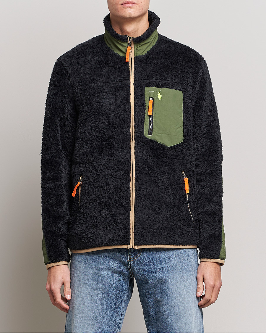 Herr | Fleecetröjor | Polo Ralph Lauren | Curly Sherpa Full Zip Black Multi