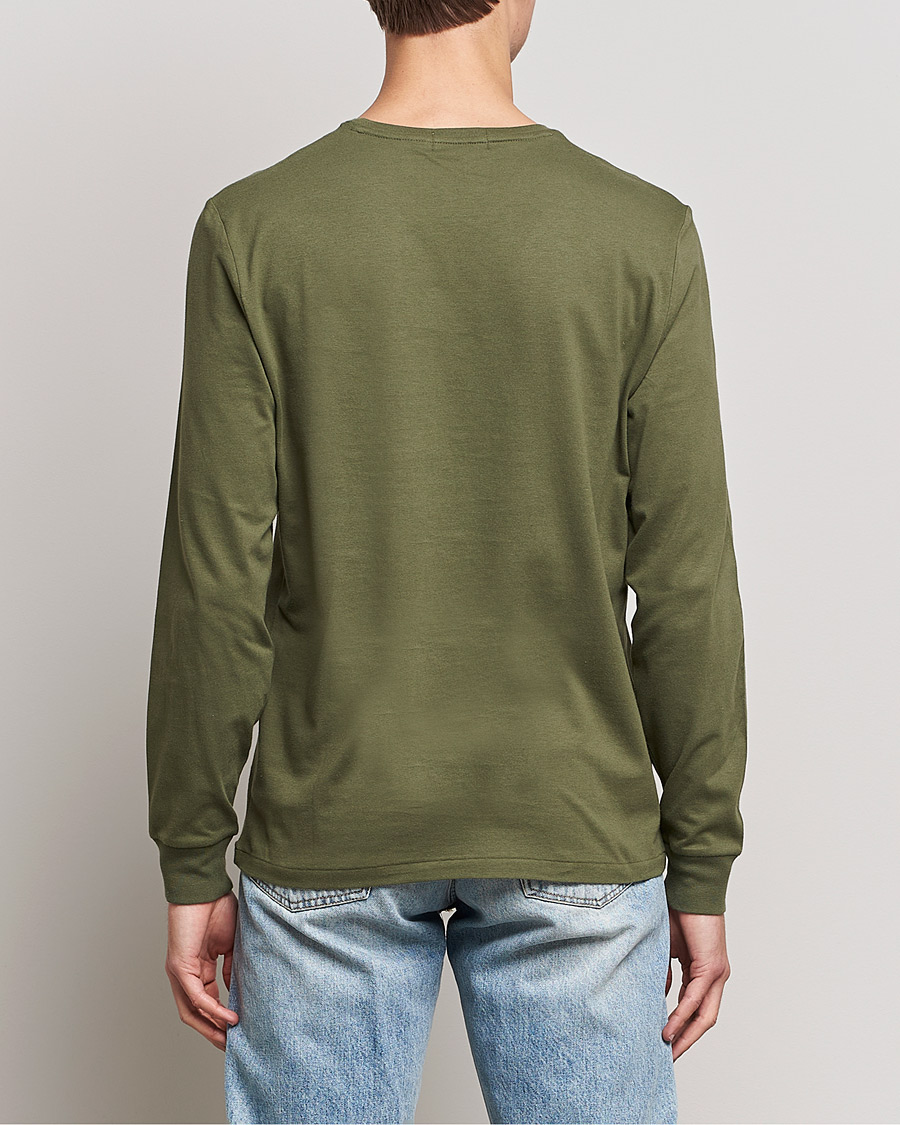 Herr | T-Shirts | Polo Ralph Lauren | Printed Bear Crew Neck Long Sleeve T-Shirt Dark Sage