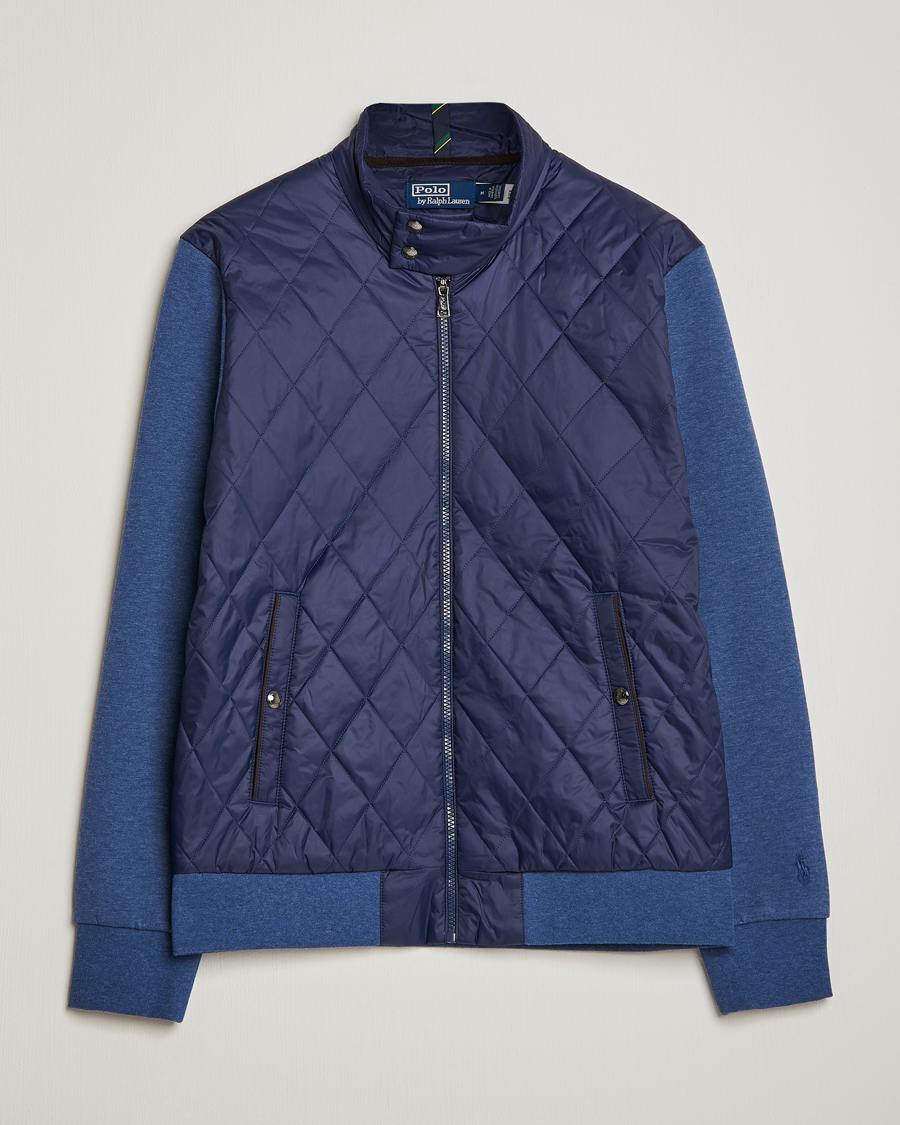Herr | Tröjor | Polo Ralph Lauren | Tech Double Knit Hybrid Full Zip Newport Navy
