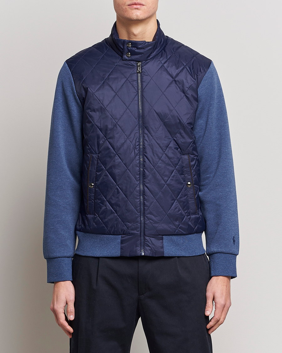 Herr | Hybridjackor | Polo Ralph Lauren | Tech Double Knit Hybrid Full Zip Newport Navy