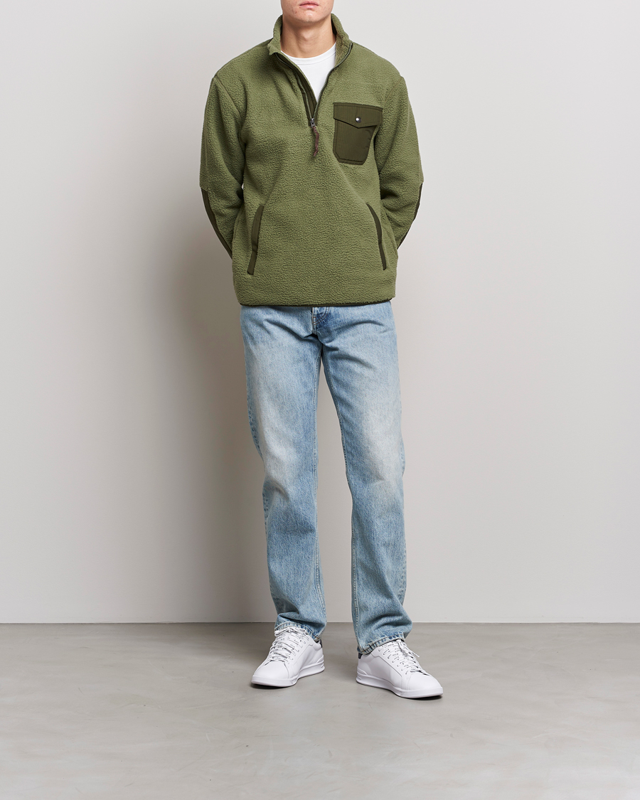 Herr | Tröjor | Polo Ralph Lauren | Curly Sherpa Half Zip Company Olive