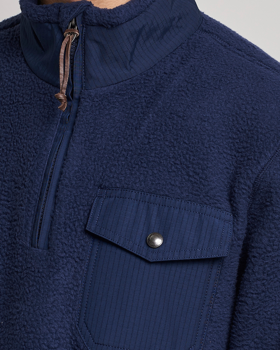 Herr | Tröjor | Polo Ralph Lauren | Curly Sherpa Half Zip Newport Navy