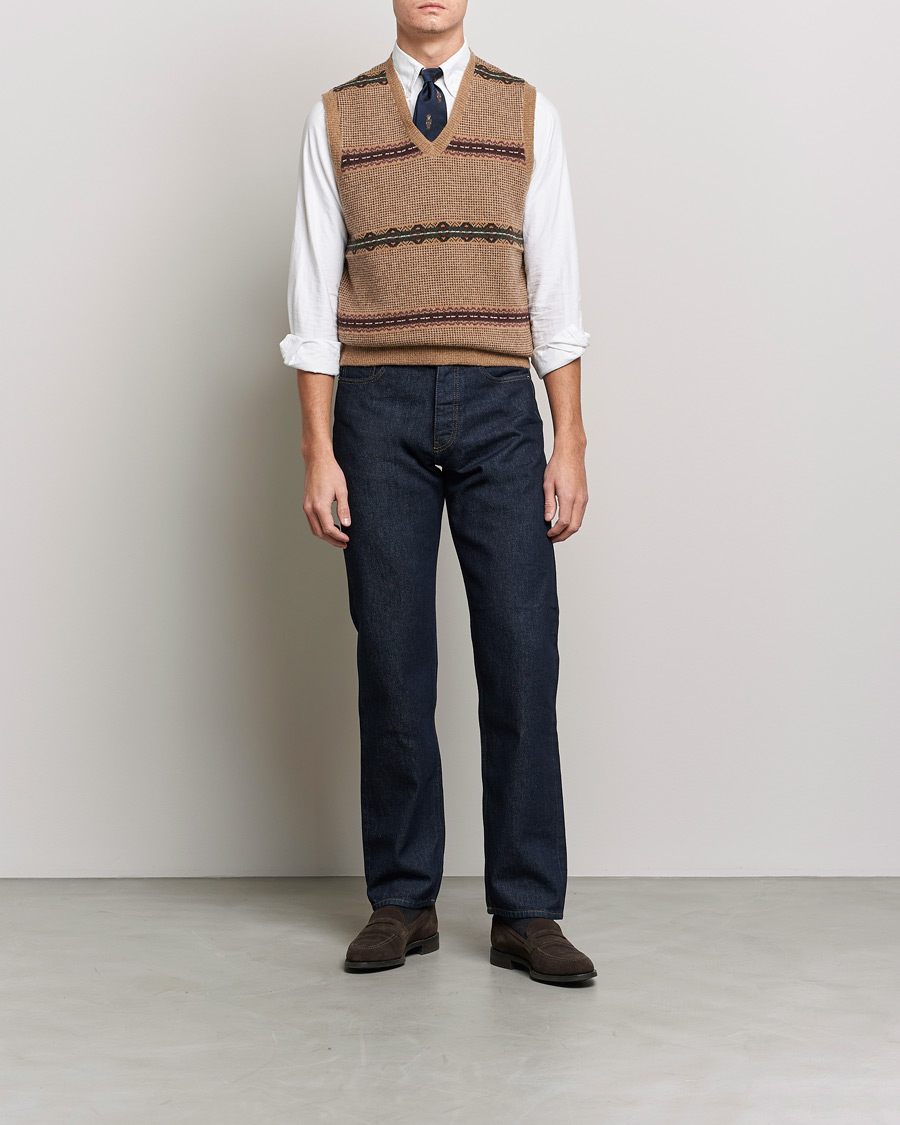 Herr | Tröjor | Polo Ralph Lauren | Wool Fairisle Vest Camel