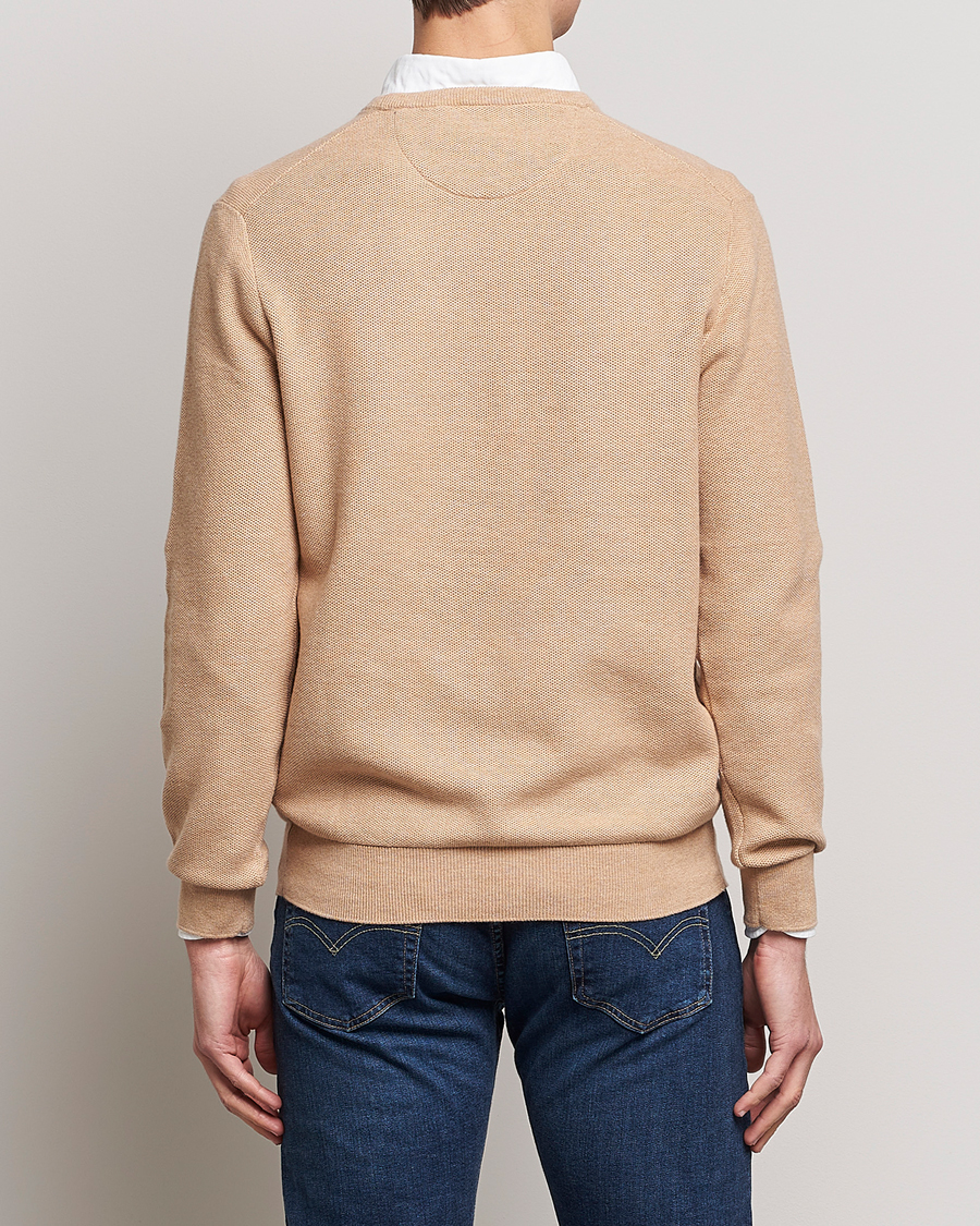 Herr | Tröjor | Polo Ralph Lauren | Textured Knitted Crew Neck Camel Melange