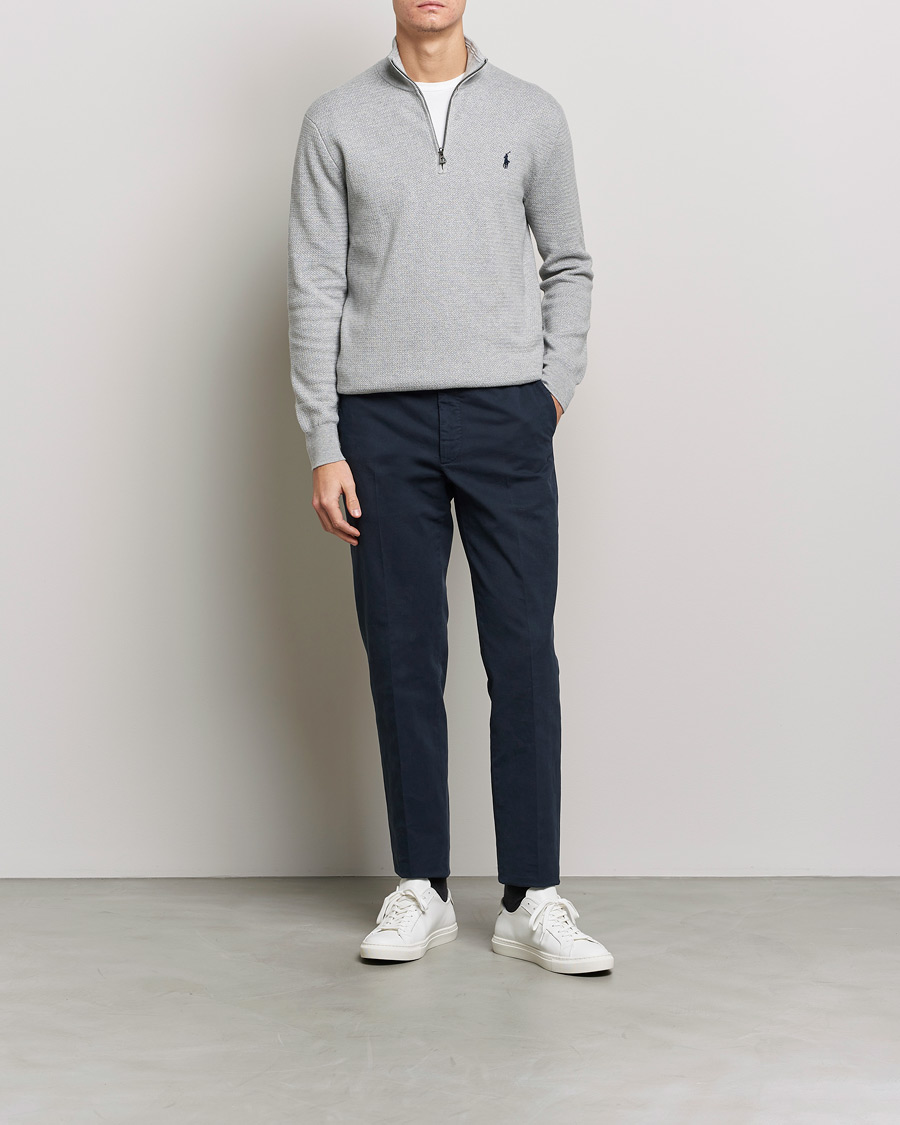 Herr | Tröjor | Polo Ralph Lauren | Textured Half Zip Andover Heather