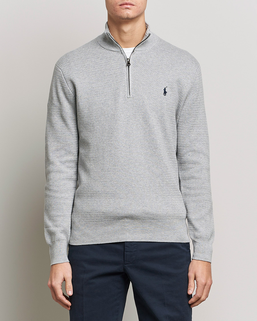 Herr | Tröjor | Polo Ralph Lauren | Textured Half Zip Andover Heather