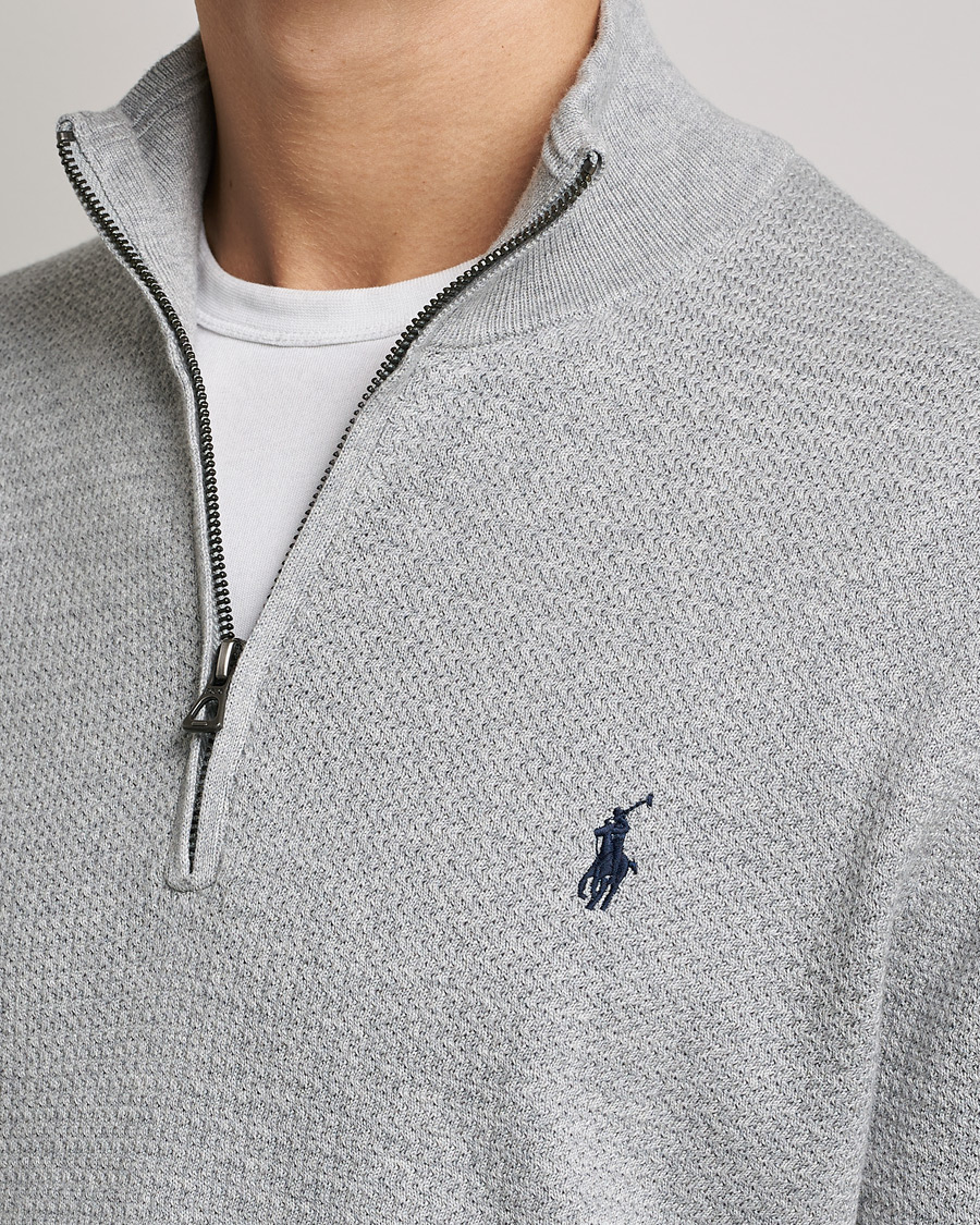 Herr | Tröjor | Polo Ralph Lauren | Textured Half Zip Andover Heather