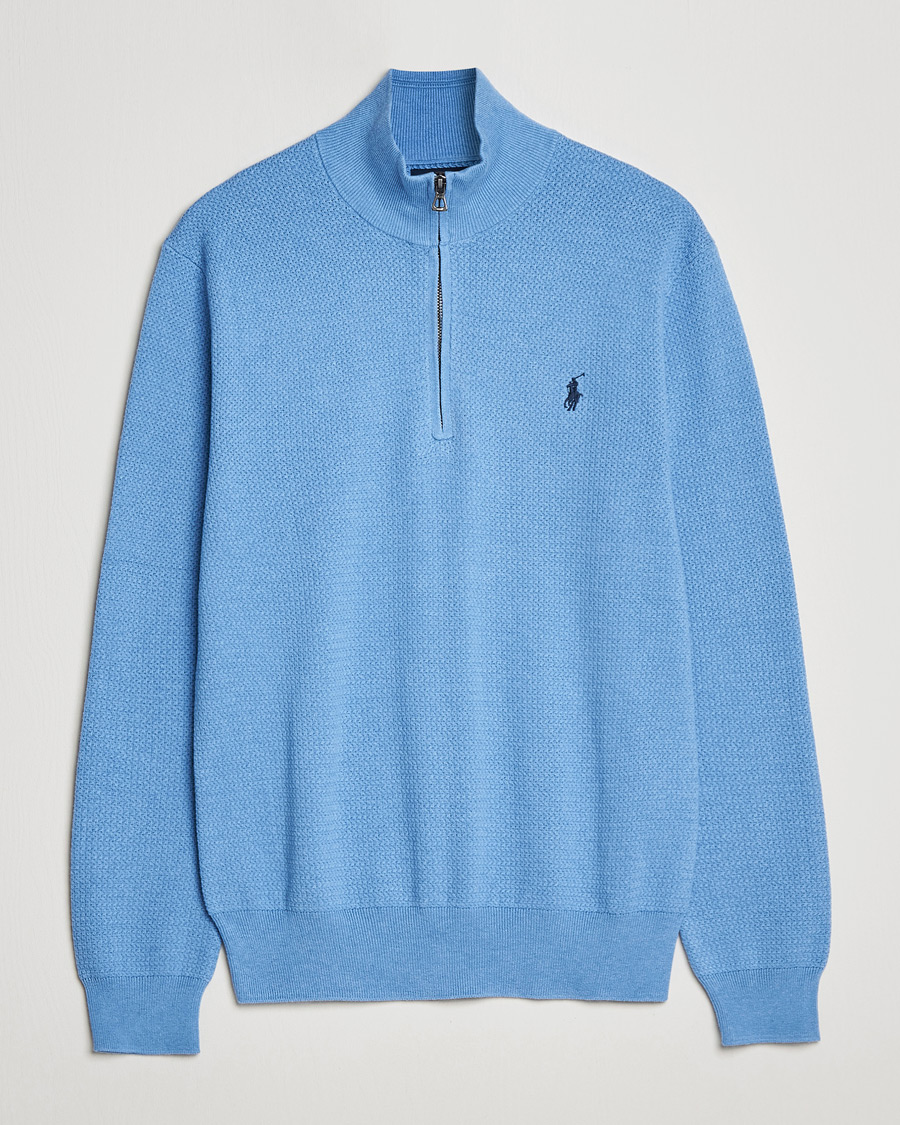 Herr | Tröjor | Polo Ralph Lauren | Textured Half Zip Soft Royal Heather