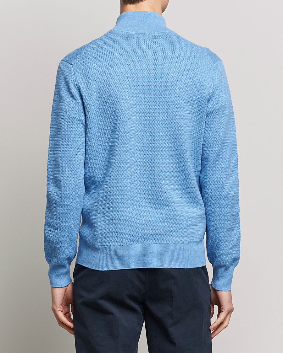 Herr | Tröjor | Polo Ralph Lauren | Textured Half Zip Soft Royal Heather