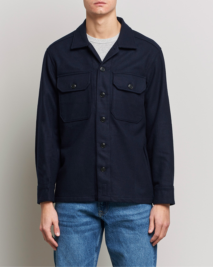 Herr | Skjortjackor | Polo Ralph Lauren | Wool/Nylon Pocket Overshirt Collection Navy