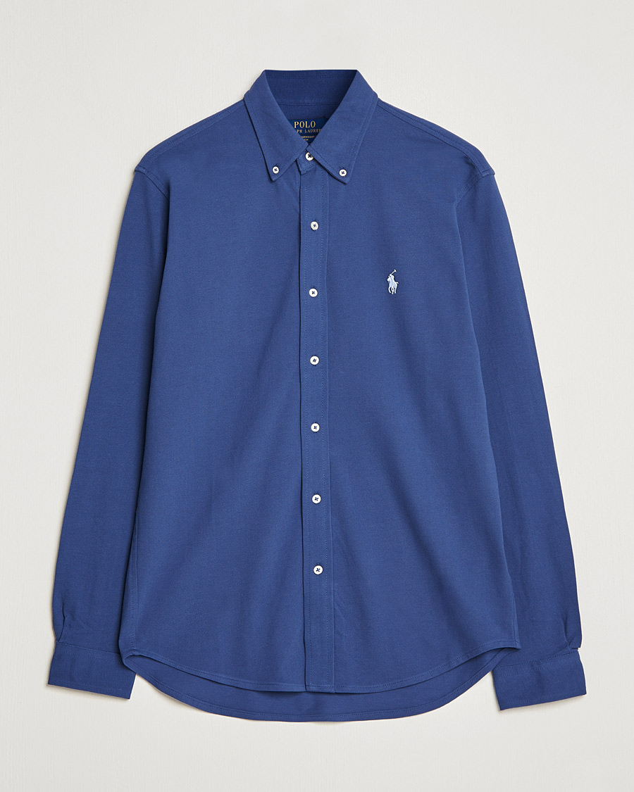 Herr | Skjortor | Polo Ralph Lauren | Featherweight Mesh Shirt Light Navy