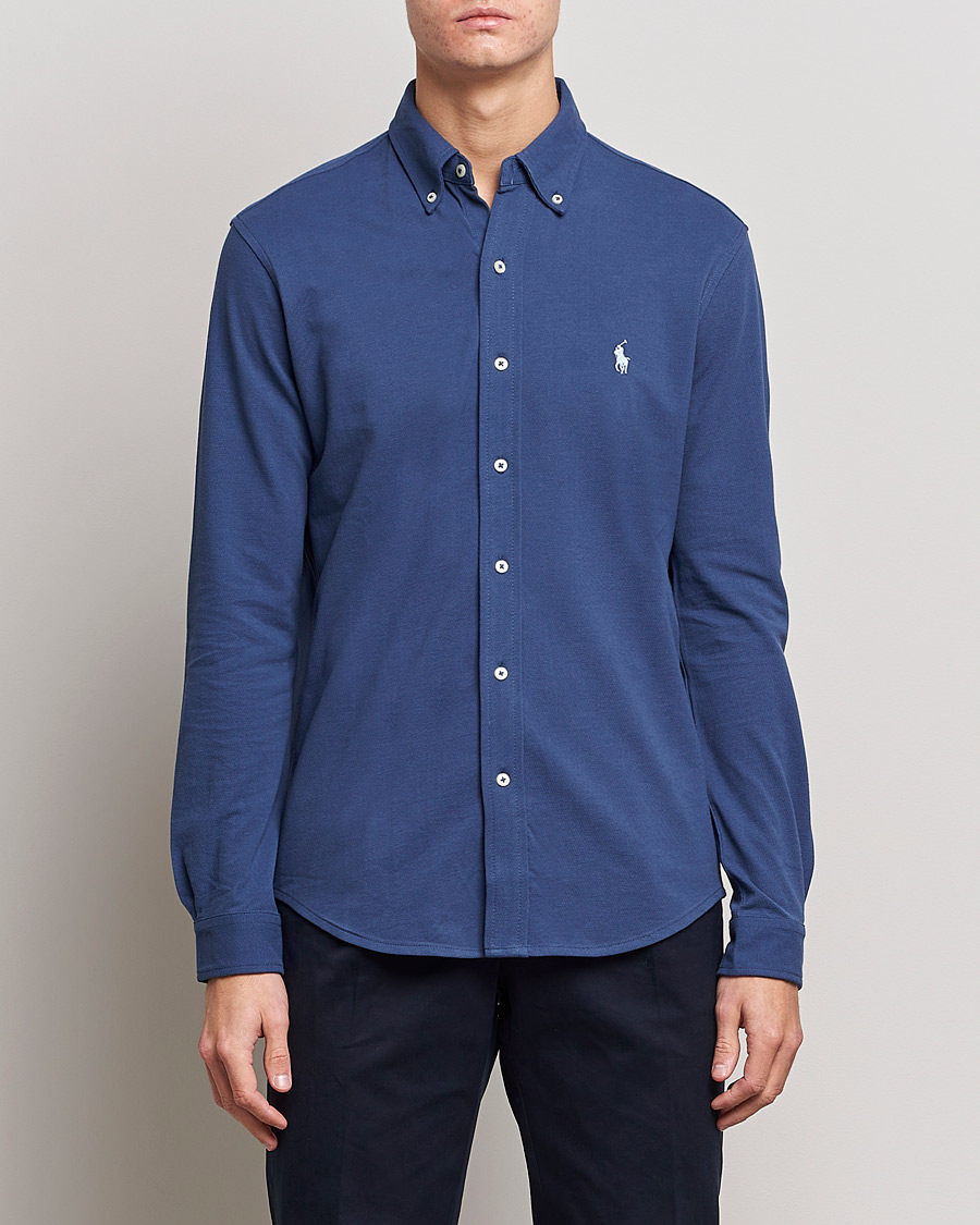 Herr | Skjortor | Polo Ralph Lauren | Featherweight Mesh Shirt Light Navy