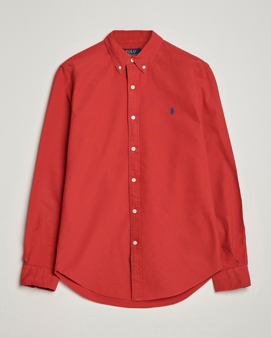 Herr | Skjortor | Polo Ralph Lauren | Slim Fit Garment Dyed Oxford Shirt Red