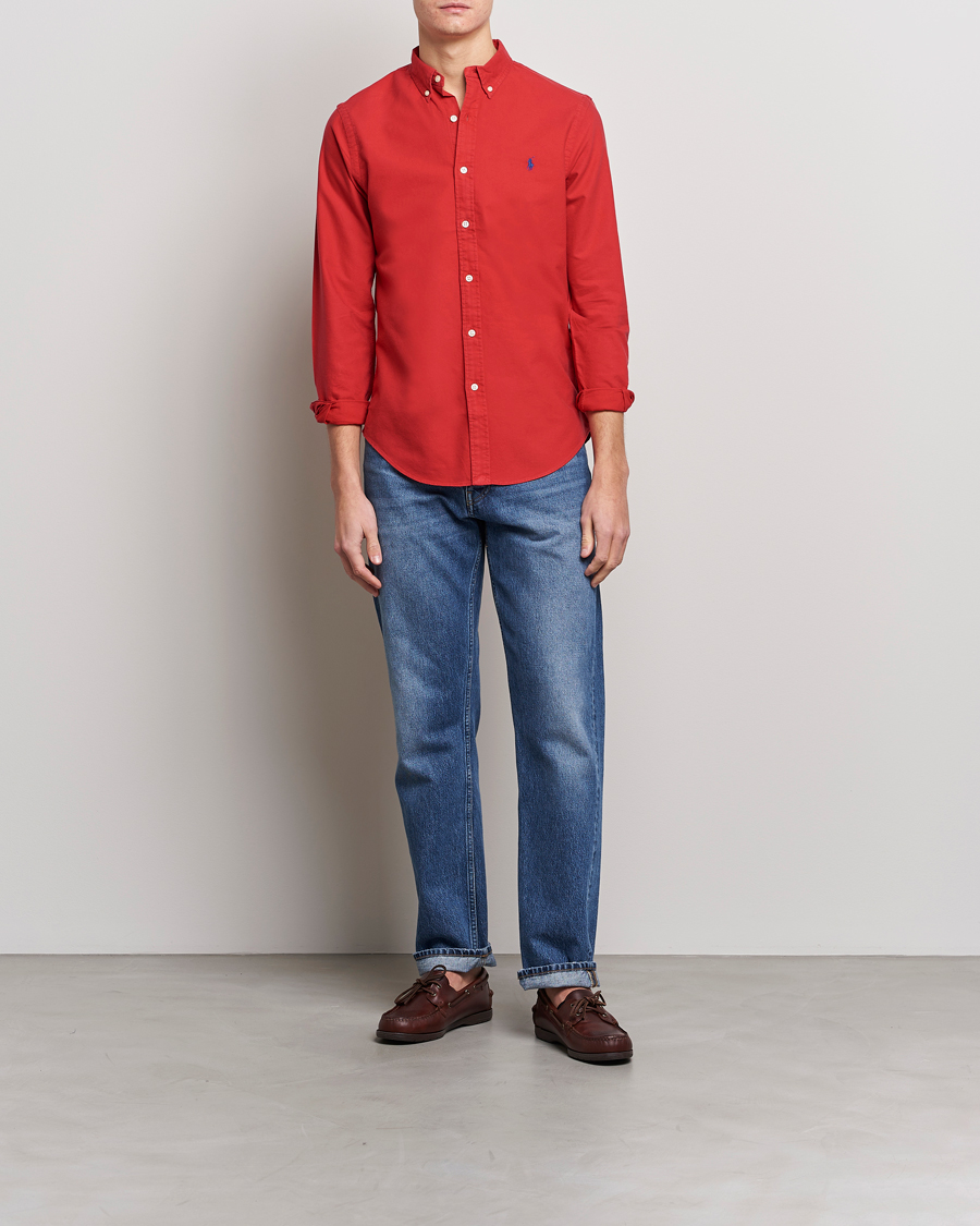 Herr | Skjortor | Polo Ralph Lauren | Slim Fit Garment Dyed Oxford Shirt Red