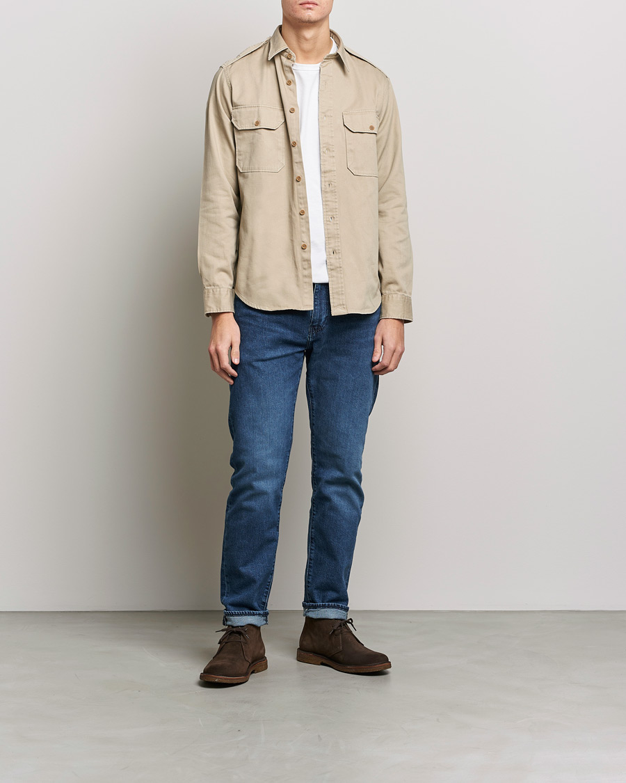 Herr | Skjortor | Polo Ralph Lauren | Twill Safari Pocket Overshirt Khaki