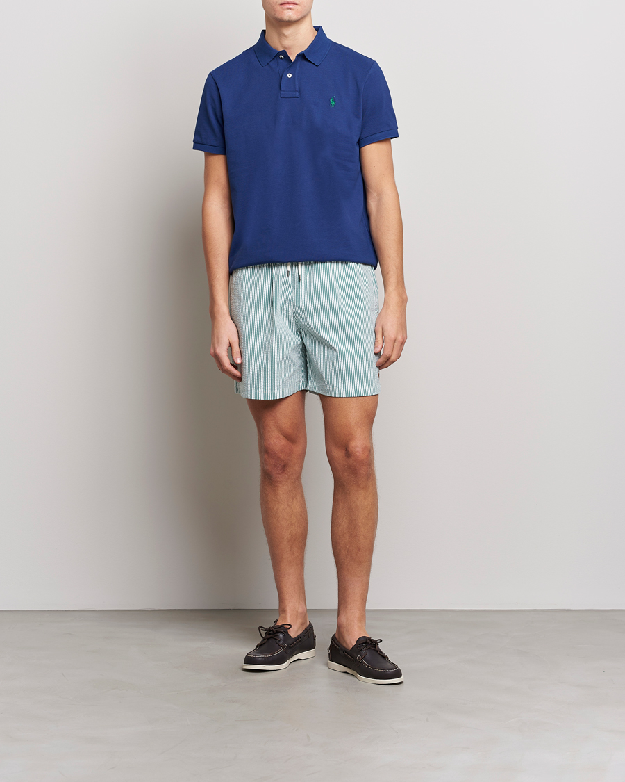 Herr | Badbyxor | Polo Ralph Lauren | Recycled Traveler Seersucker Swimshorts Green