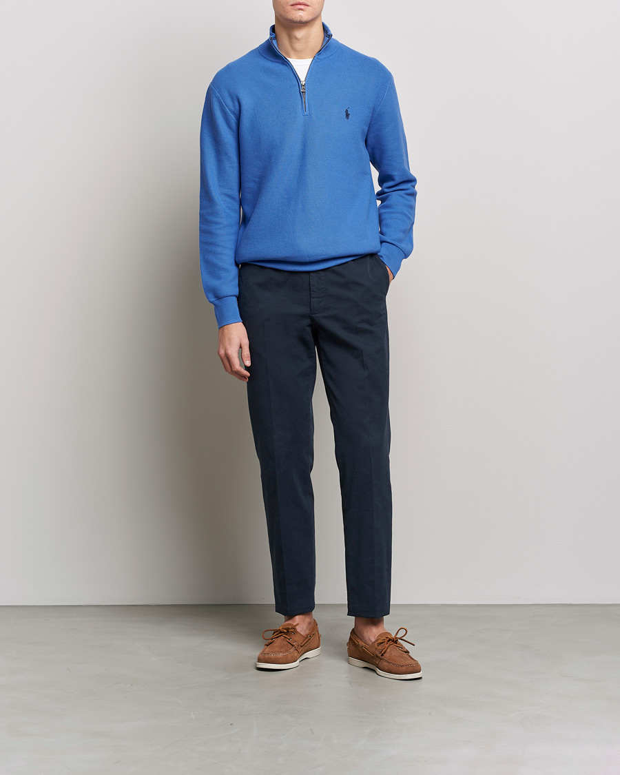 Herr | Tröjor | Polo Ralph Lauren | Cotton Half Zip Maidstone Blue