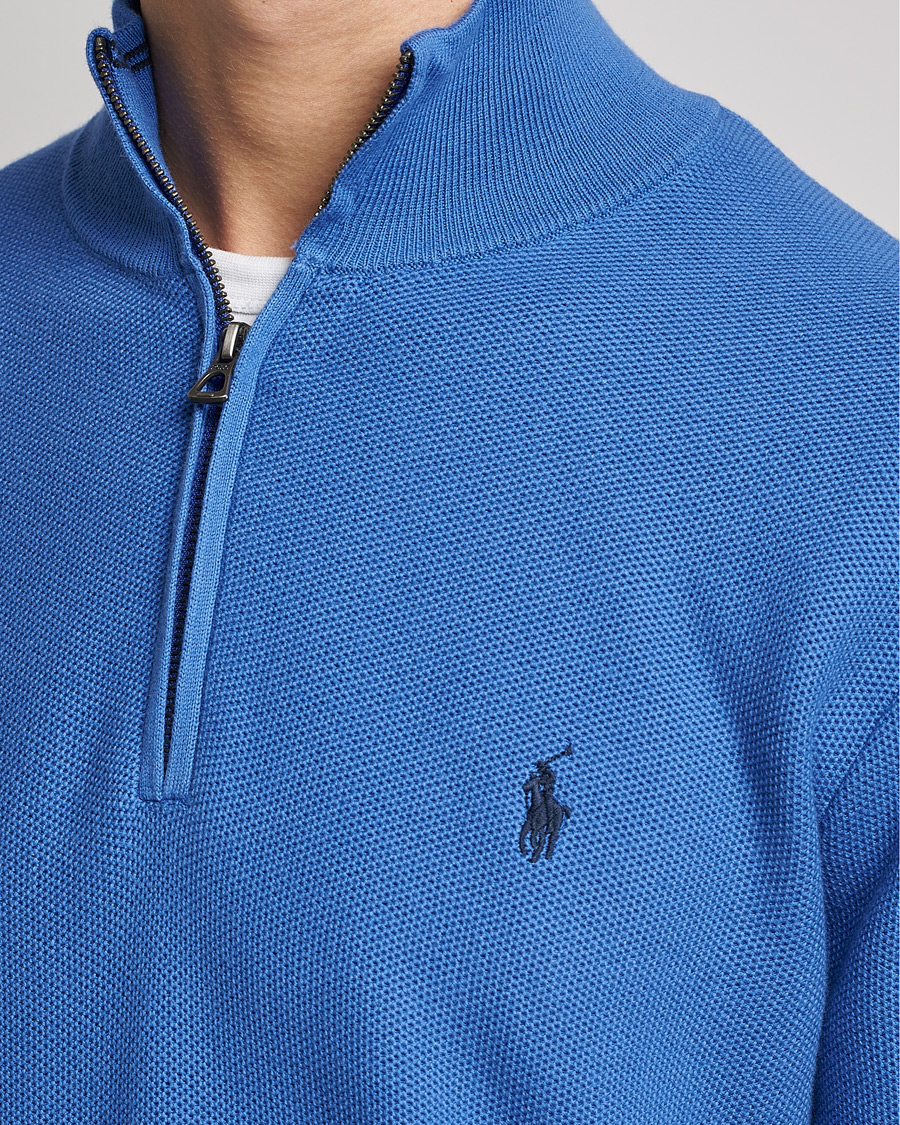 Herr | Tröjor | Polo Ralph Lauren | Cotton Half Zip Maidstone Blue