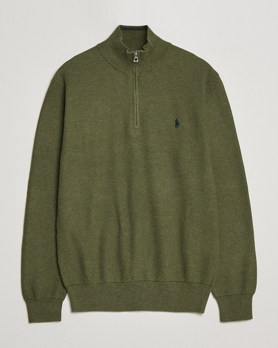 Herr | Tröjor | Polo Ralph Lauren | Cotton Half Zip Olive Heather