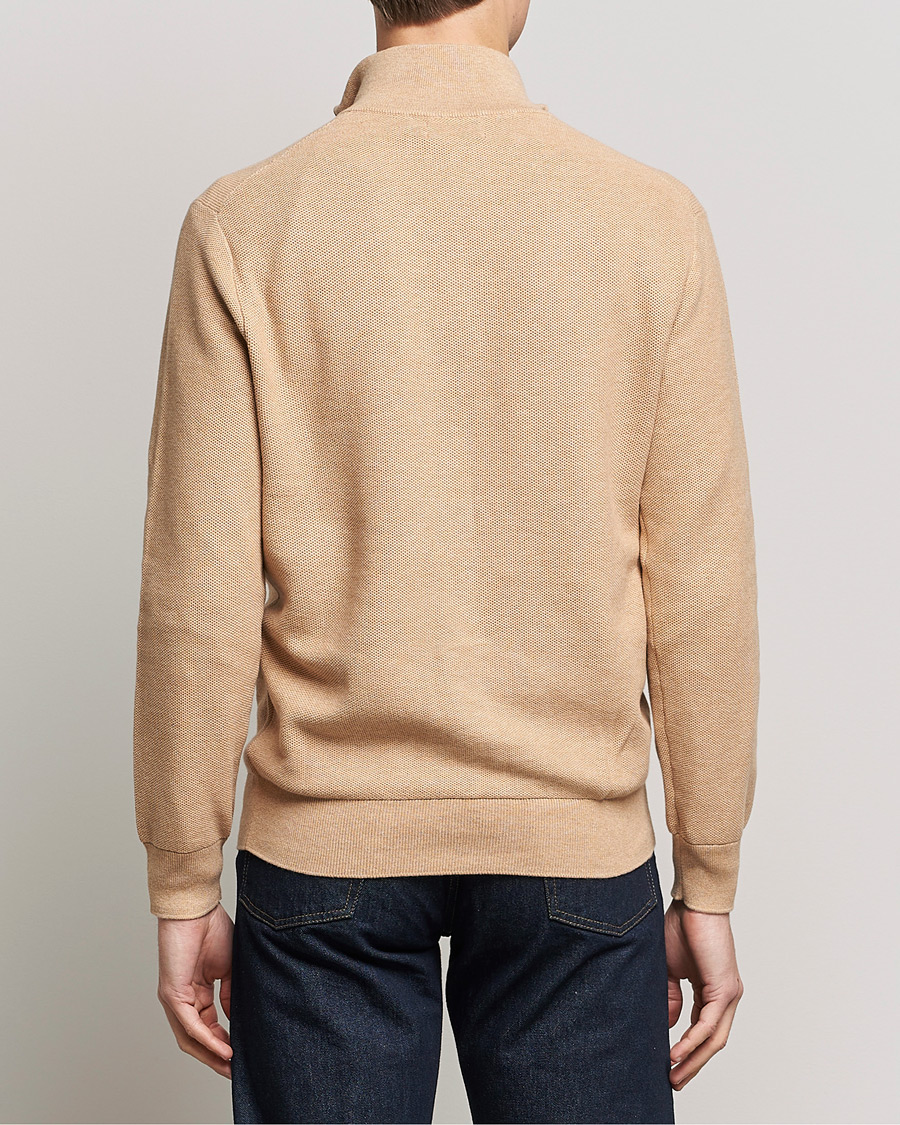 Herr | Tröjor | Polo Ralph Lauren | Cotton Half Zip Camel Melange