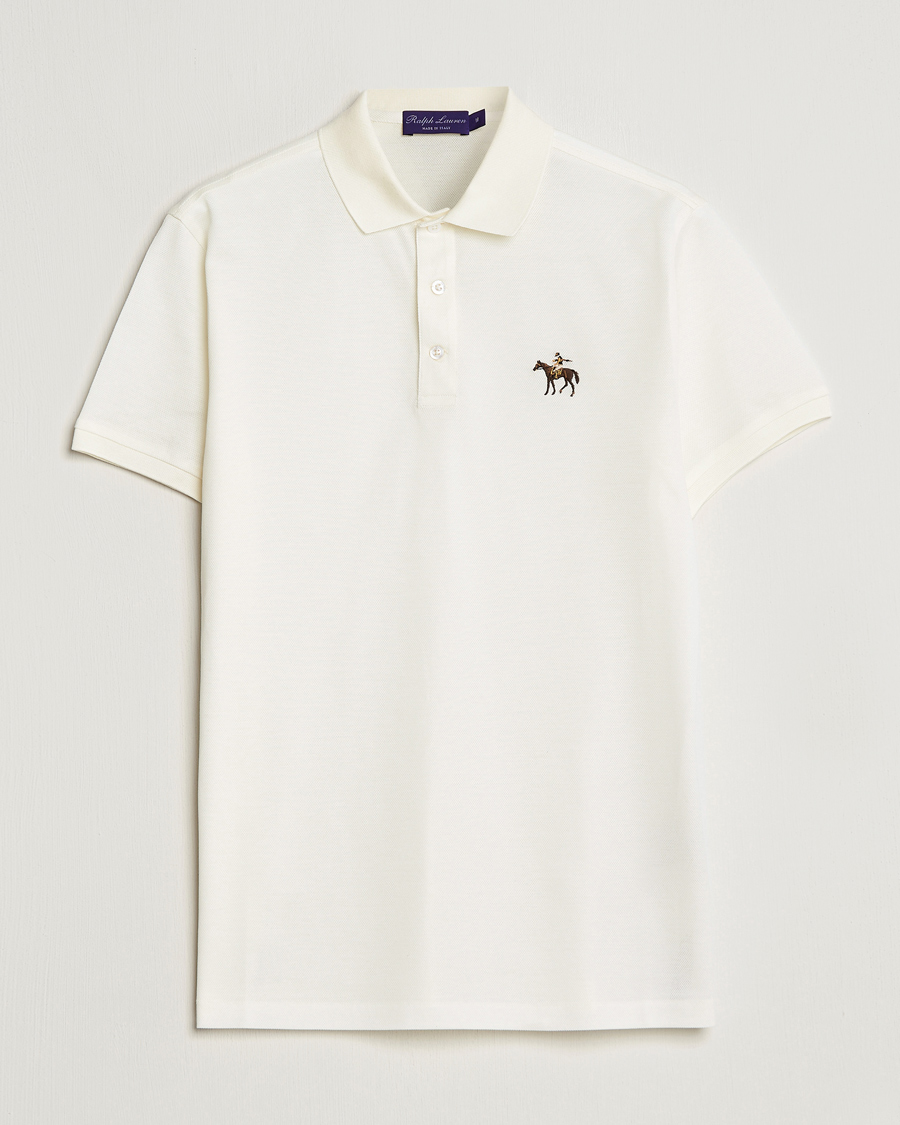 Herr | Pikéer | Ralph Lauren Purple Label | Mercerized Cotton Polo Classic Cream