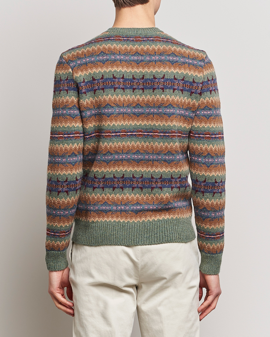 Herr | Tröjor | Ralph Lauren Purple Label | Fairisle Jacquard Sweater Tan Multi