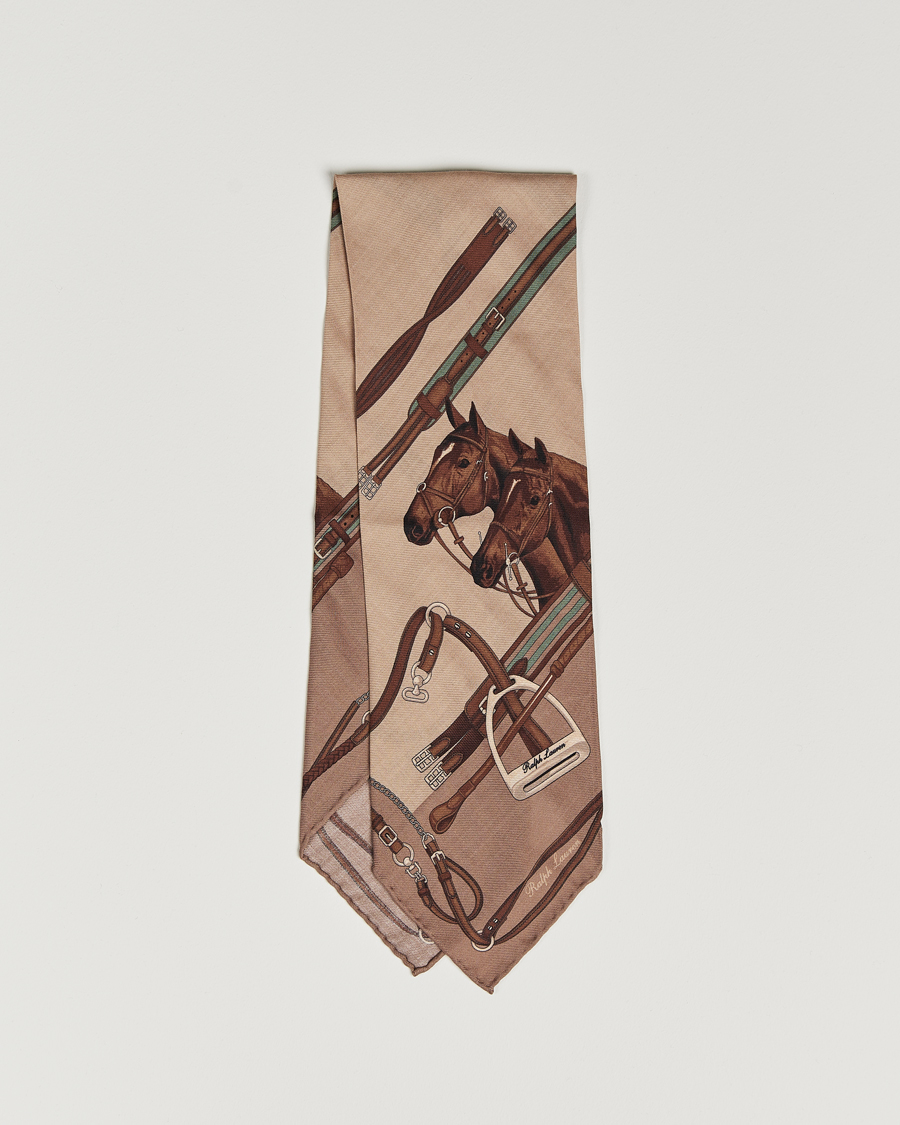 Herr | Ralph Lauren Purple Label Equestrian Cashmere Neckerchief Beige | Ralph Lauren Purple Label | Equestrian Cashmere Neckerchief Beige