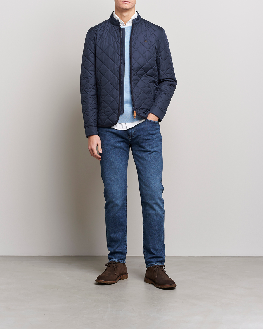 Herr | Jackor | Morris | Teddy Quilted Jacket Old Blue