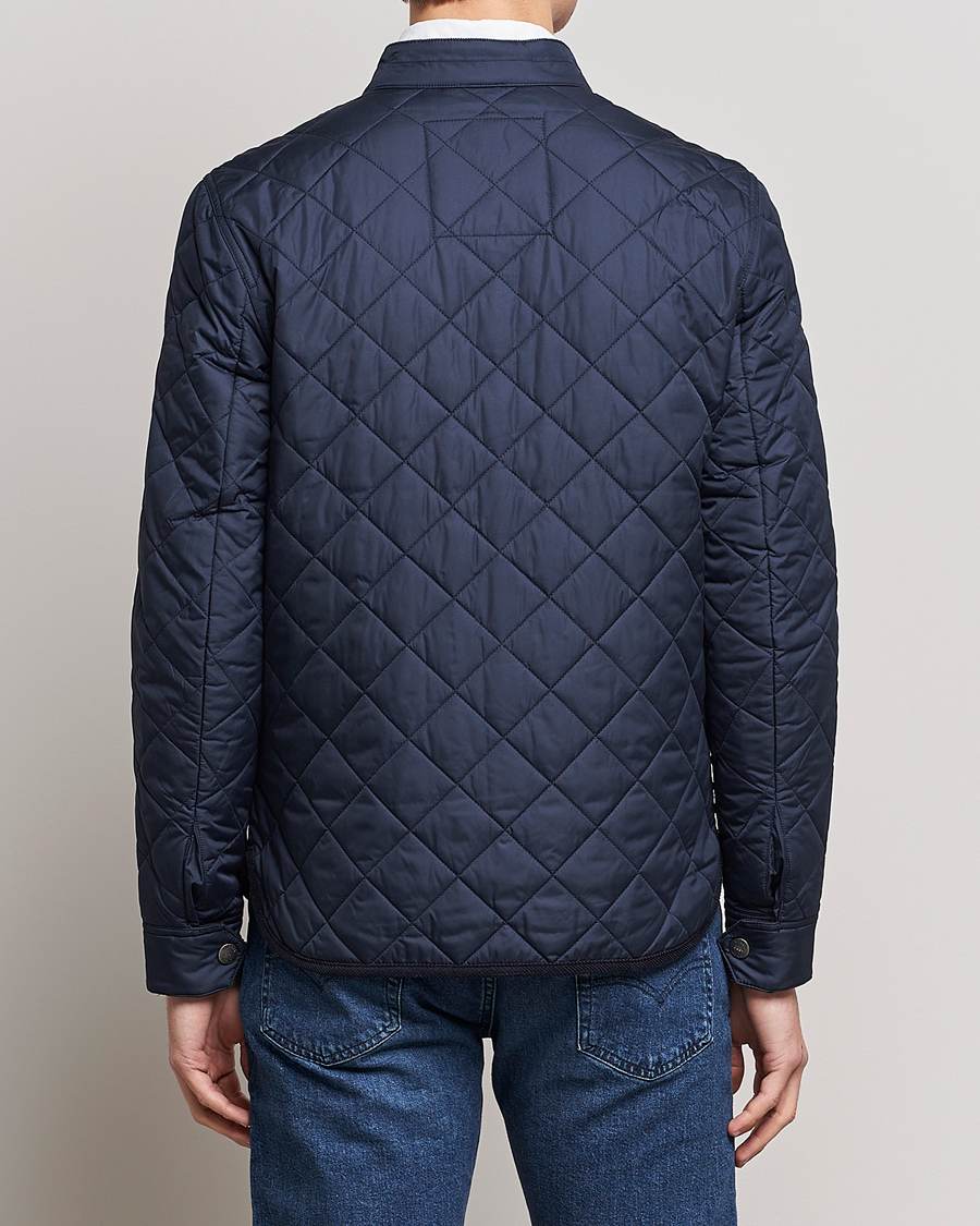 Herr | Jackor | Morris | Teddy Quilted Jacket Old Blue