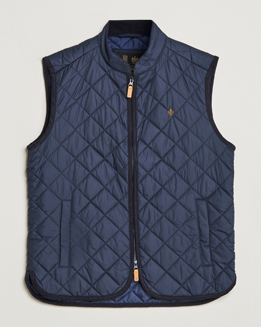 Herr | Morris Teddy Quilted Vest Old Blue | Morris | Teddy Quilted Vest Old Blue