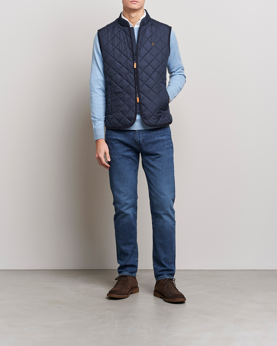Herr | Morris Teddy Quilted Vest Old Blue | Morris | Teddy Quilted Vest Old Blue