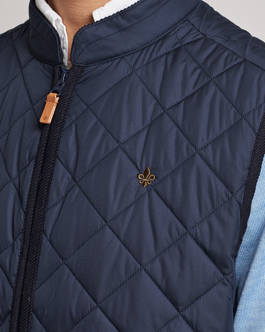 Herr | Morris Teddy Quilted Vest Old Blue | Morris | Teddy Quilted Vest Old Blue