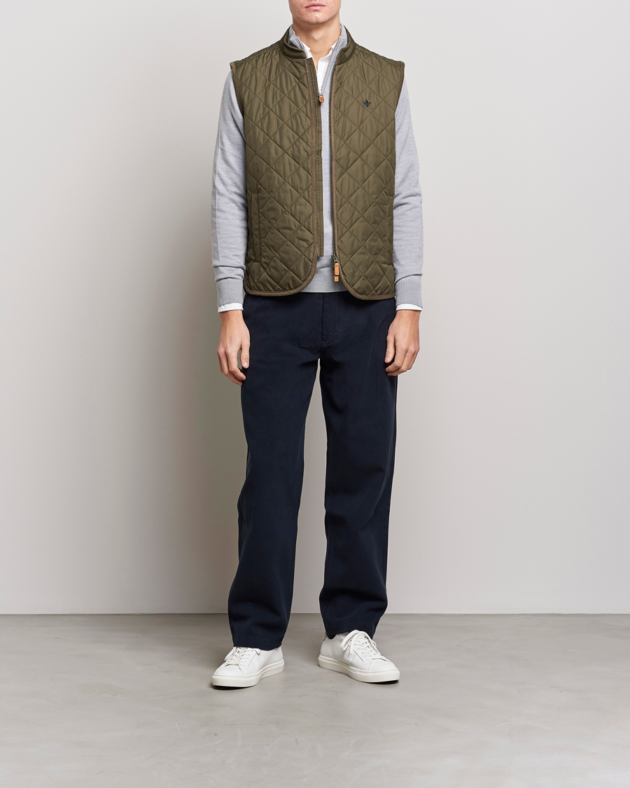 Herr | Jackor | Morris | Teddy Quilted Vest Olive