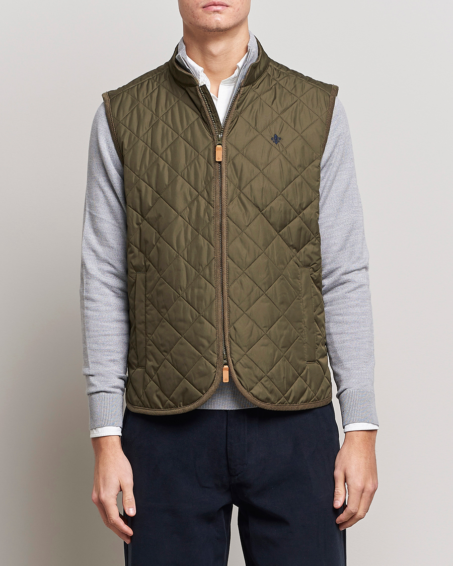 Herr | Jackor | Morris | Teddy Quilted Vest Olive