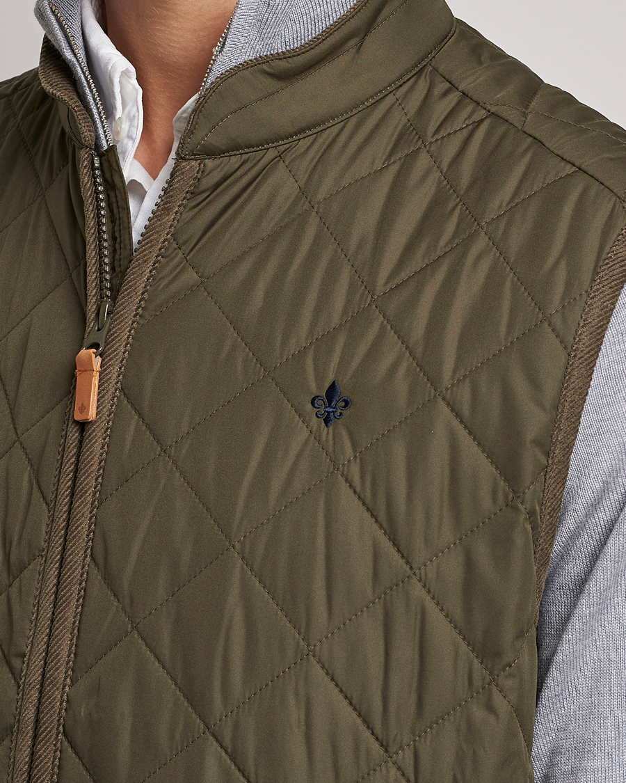 Herr | Jackor | Morris | Teddy Quilted Vest Olive