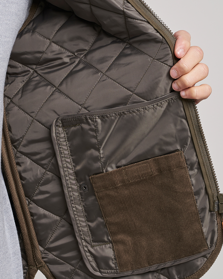 Herr | Jackor | Morris | Teddy Quilted Vest Olive