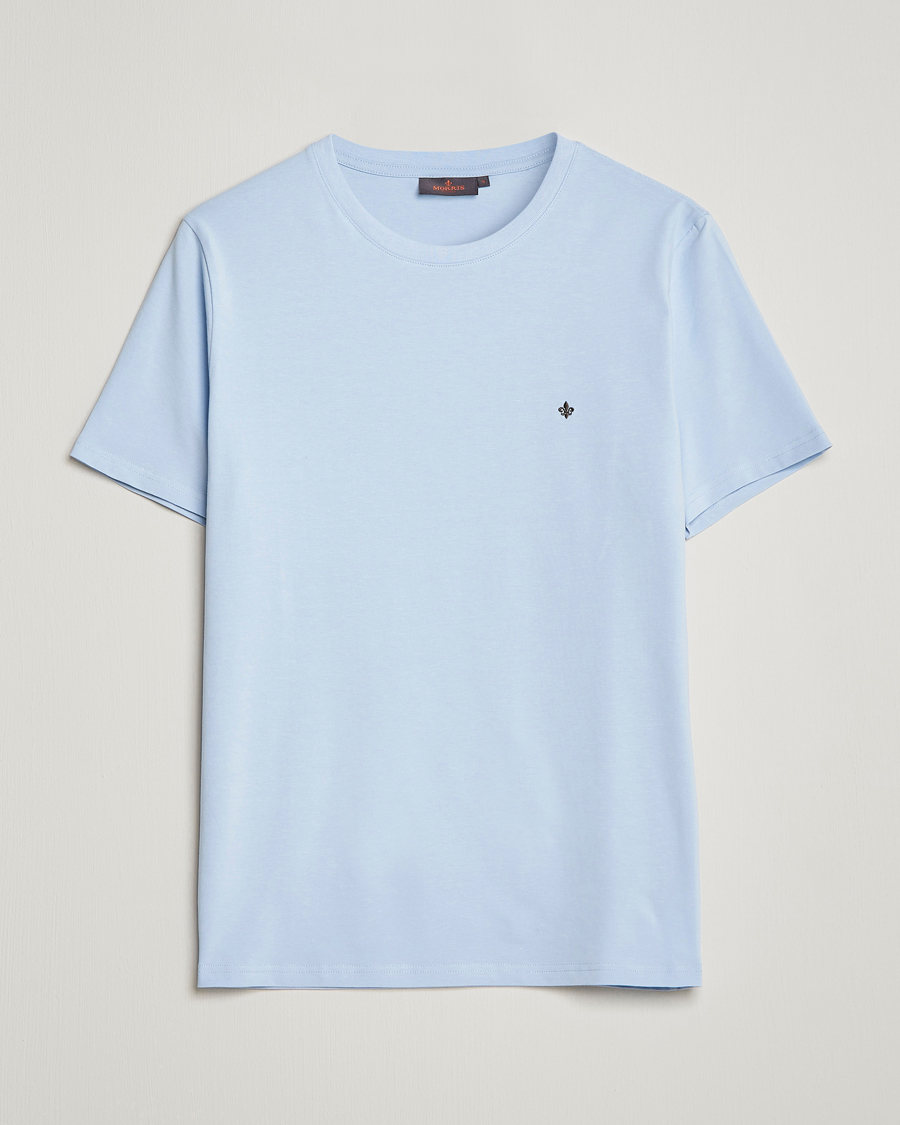 Herr | T-Shirts | Morris | James Crew Neck T-shirt Light Blue