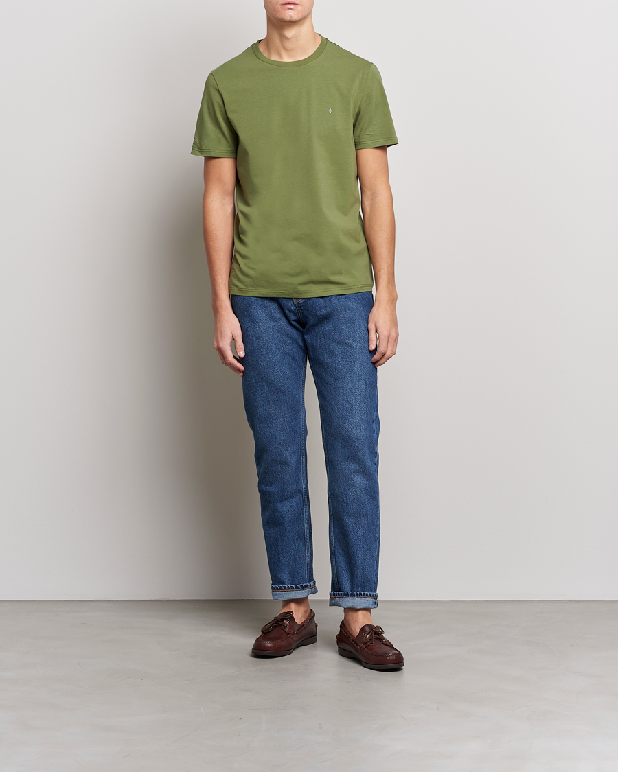 Herr | T-Shirts | Morris | James Crew Neck T-shirt Olive